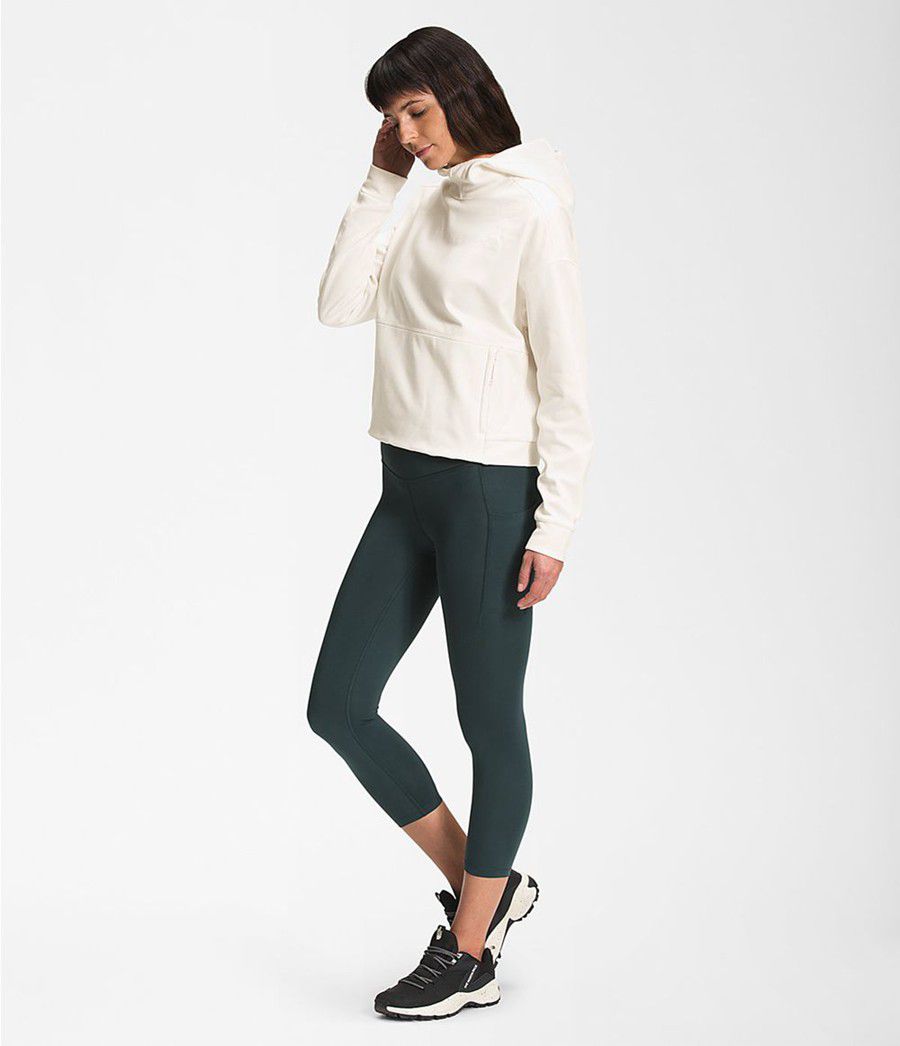 Dámské Softshellová Bunda The North Face Canyonlands Pullover Crop Bílé | BEZCHXR-68