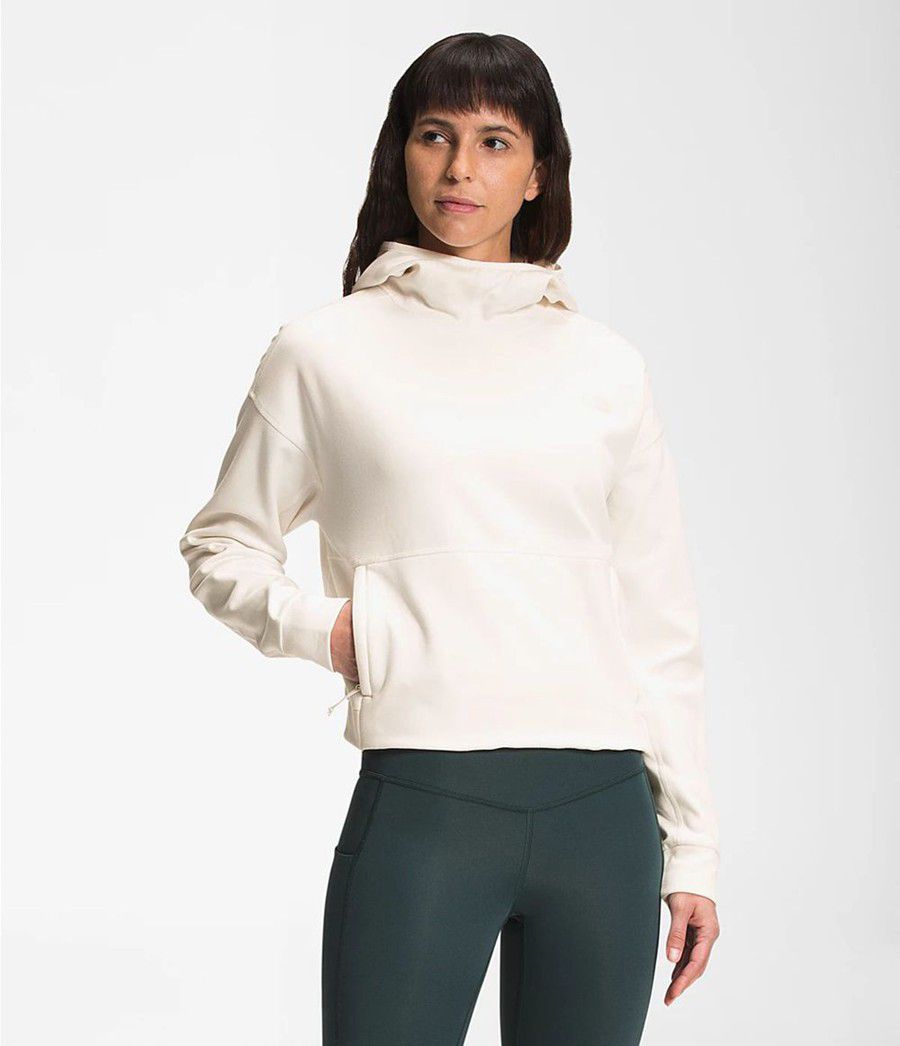 Dámské Softshellová Bunda The North Face Canyonlands Pullover Crop Bílé | BEZCHXR-68
