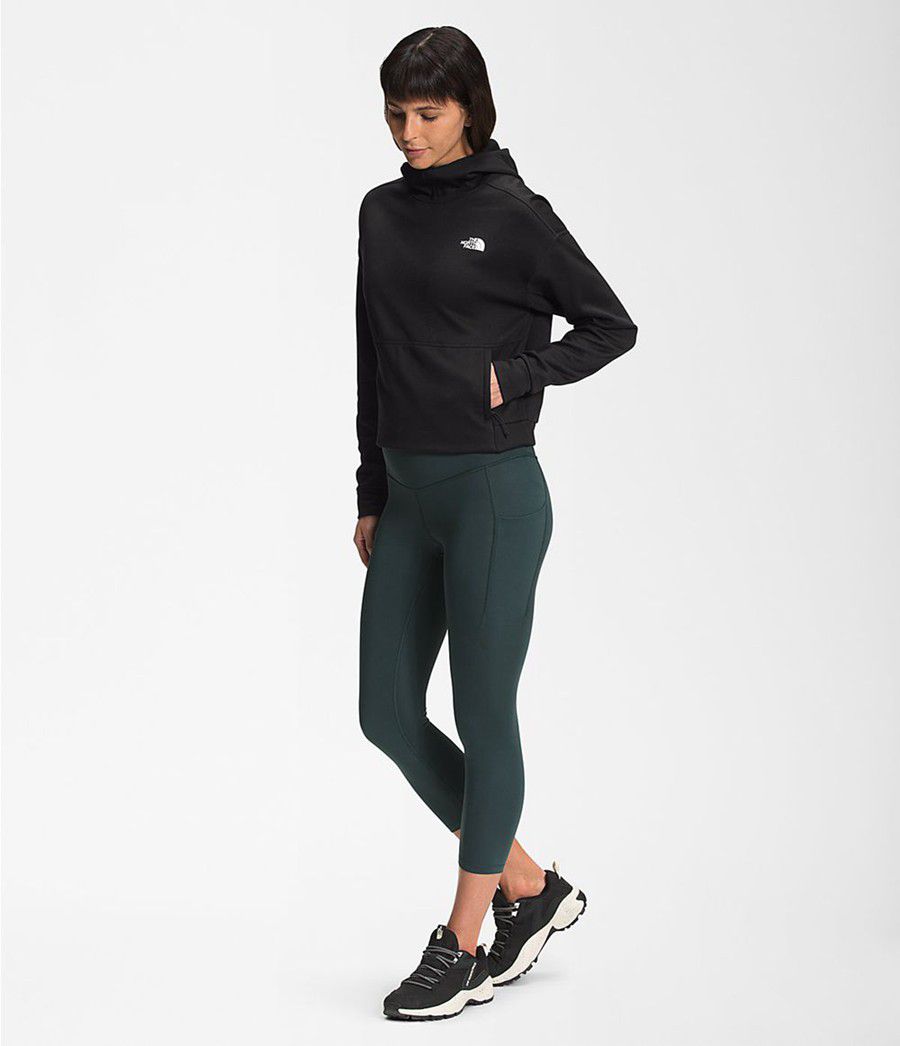Dámské Softshellová Bunda The North Face Canyonlands Pullover Crop Černé | HNMZXRJ-24