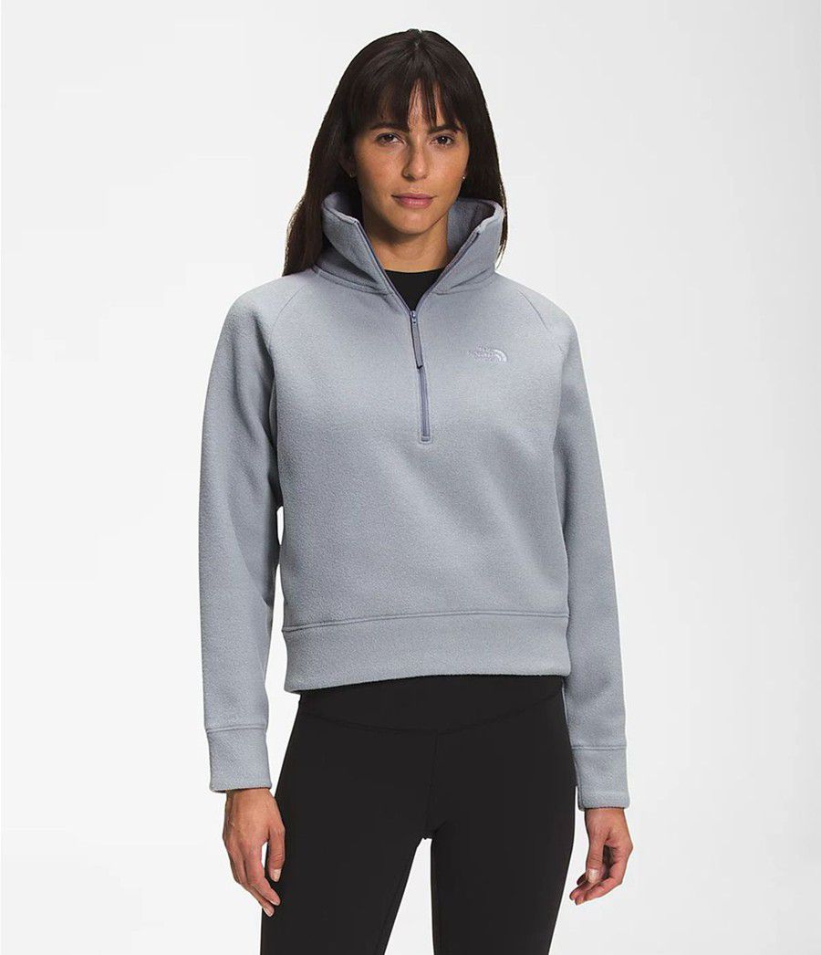 Dámské Softshellová Bunda The North Face City Standard Micro-Fleece ¼ Zip Světle Šedé | XZOWKFB-80