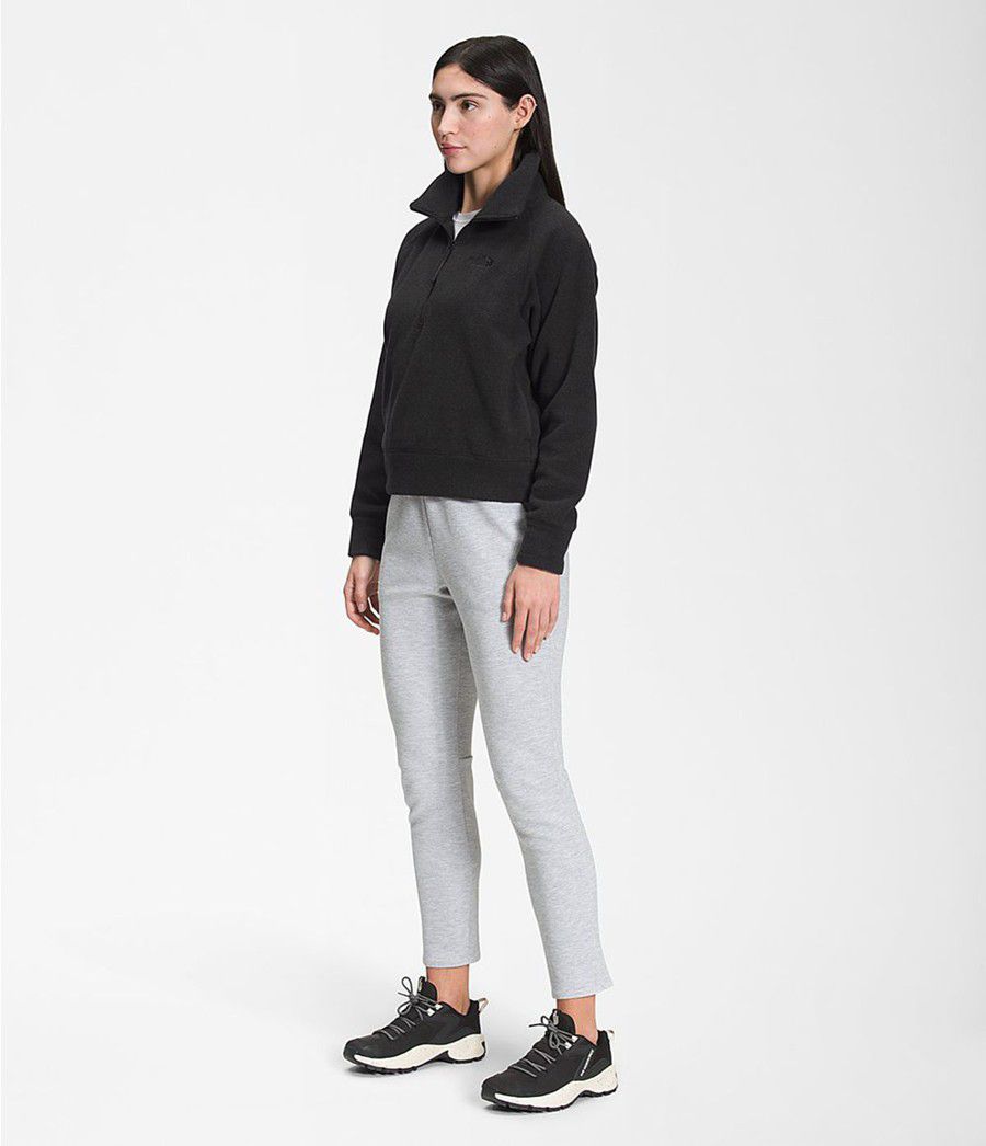 Dámské Softshellová Bunda The North Face City Standard Micro-Fleece ¼ Zip Černé | IRPGSHB-49