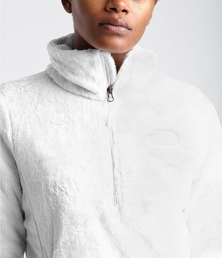 Dámské Softshellová Bunda The North Face Osito ¼ Zip Pullover Bílé | IXSYPOE-79