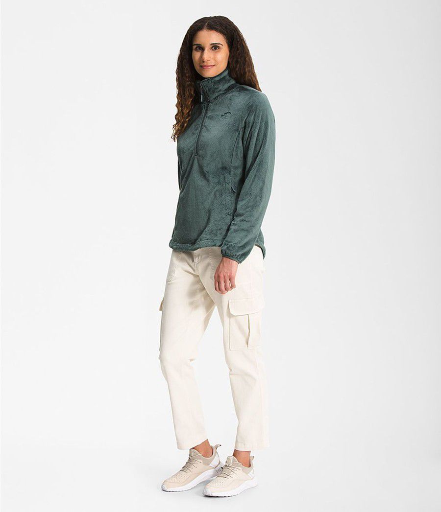 Dámské Softshellová Bunda The North Face Osito ¼ Zip Pullover Zelene | LDKUXSC-92