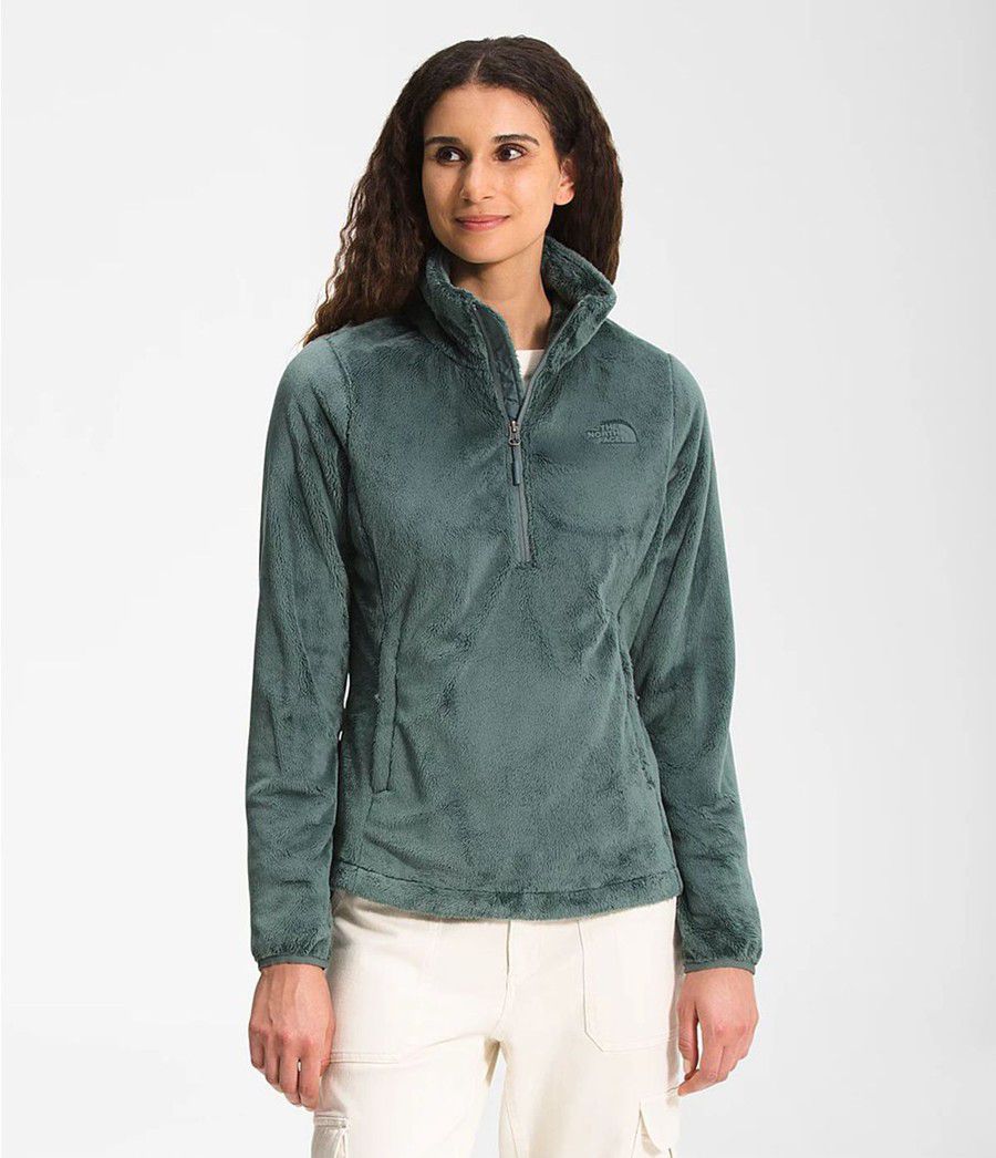 Dámské Softshellová Bunda The North Face Osito ¼ Zip Pullover Zelene | LDKUXSC-92