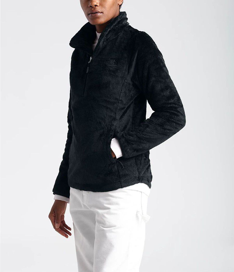 Dámské Softshellová Bunda The North Face Osito ¼ Zip Pullover Černé | CXWUFTO-27
