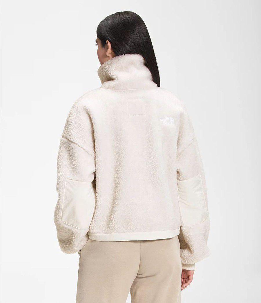 Dámské Softshellová Bunda The North Face Platte Sherpa ¼ Zip Bílé | TAGUWCV-42