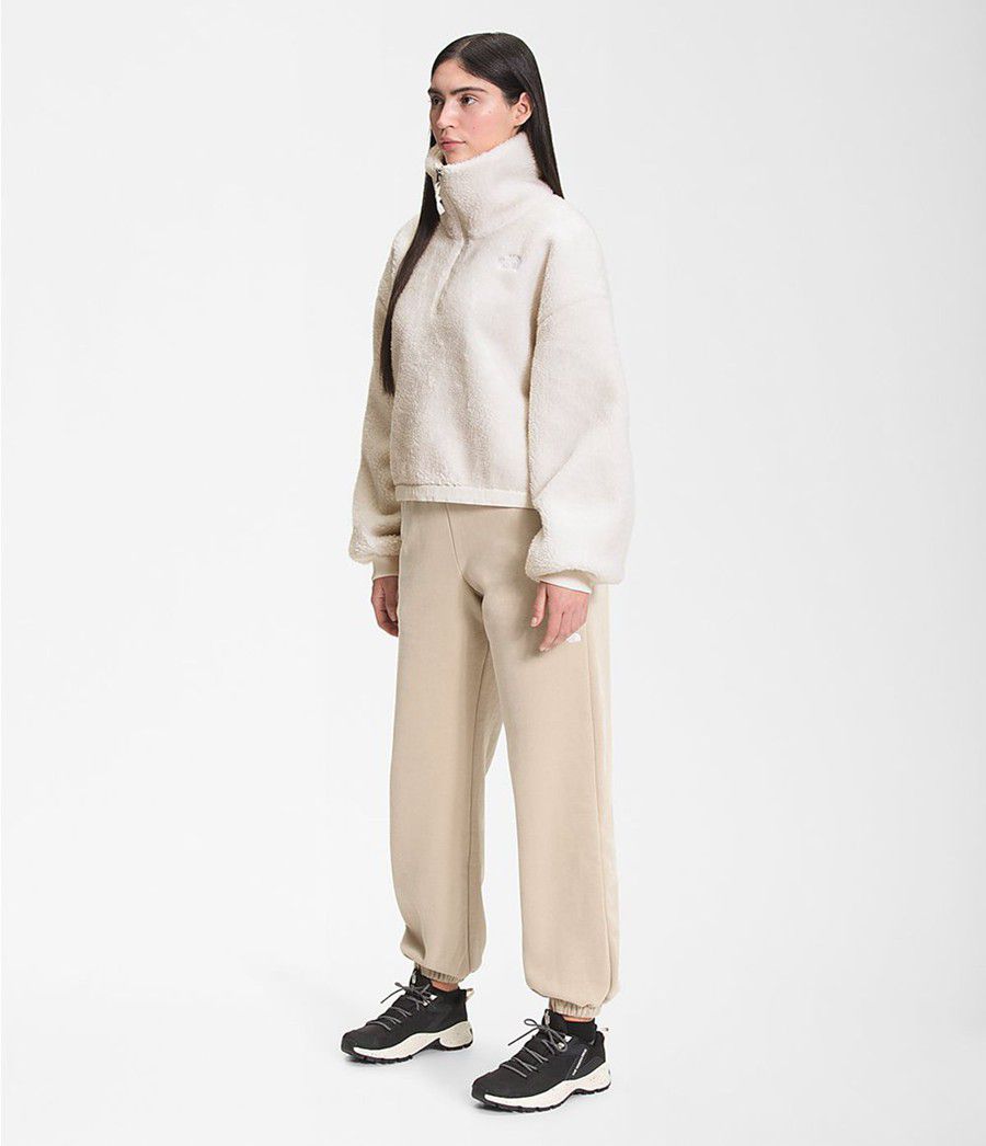 Dámské Softshellová Bunda The North Face Platte Sherpa ¼ Zip Bílé | TAGUWCV-42