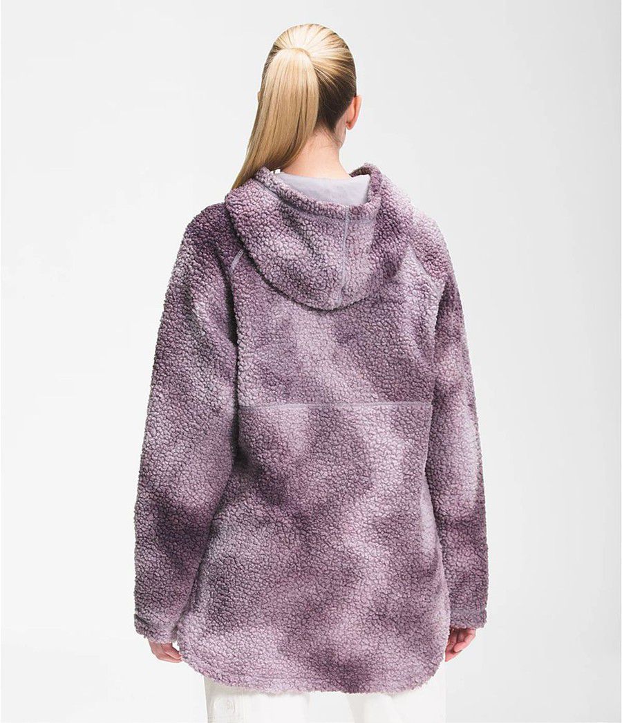 Dámské Softshellová Bunda The North Face Printed Ridge Fleece Tunic Šedé | PAUMZEB-32