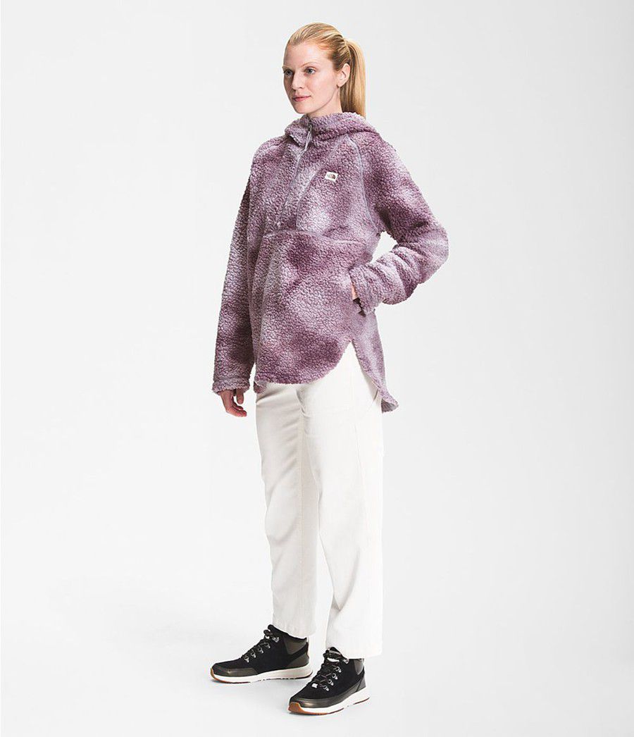 Dámské Softshellová Bunda The North Face Printed Ridge Fleece Tunic Šedé | PAUMZEB-32