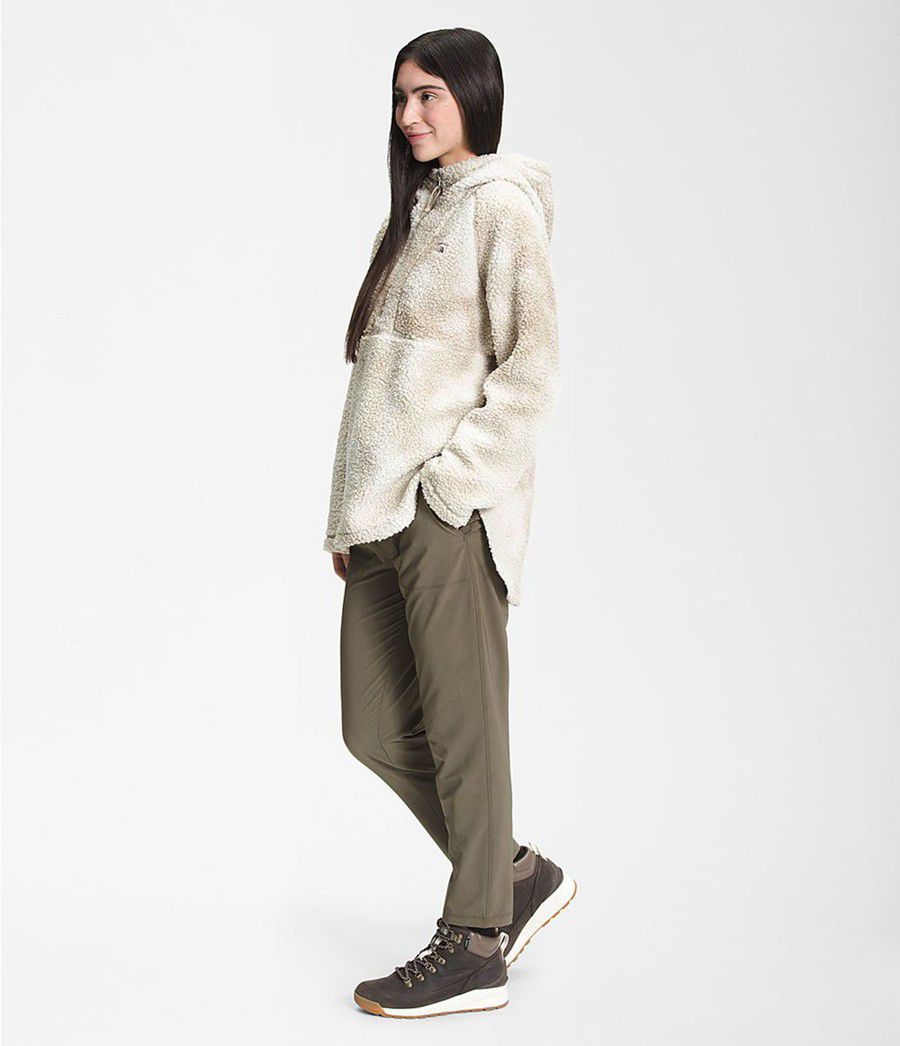 Dámské Softshellová Bunda The North Face Printed Ridge Fleece Tunic Béžový | EVIQHKY-75