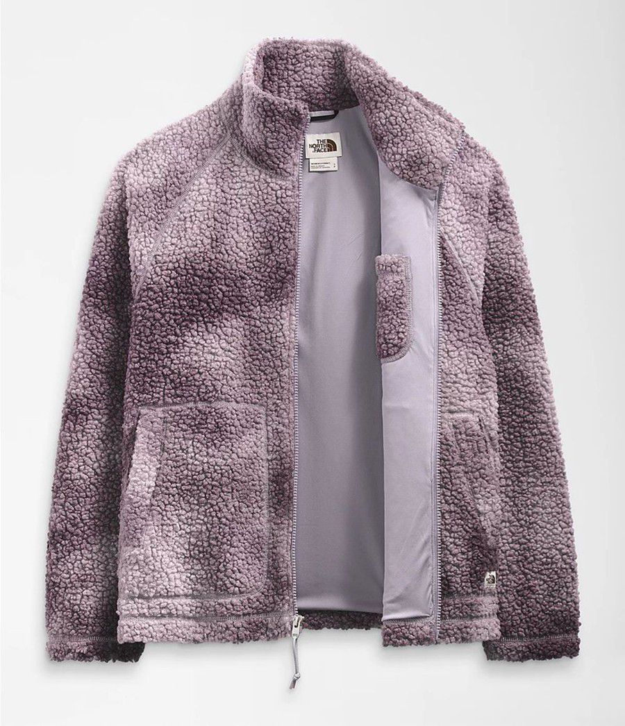 Dámské Softshellová Bunda The North Face Printed Ridge Fleece Full Zip Šedé | LFZKSHN-96