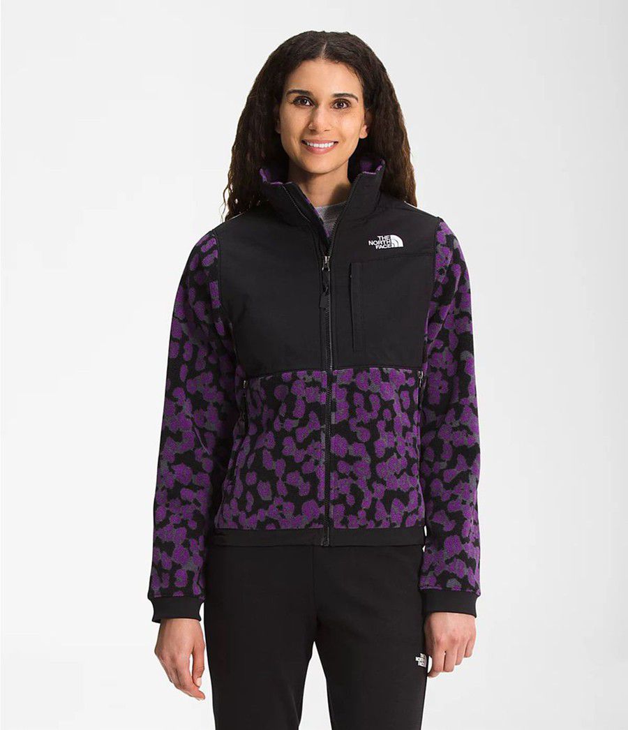 Dámské Softshellová Bunda The North Face Printed Denali 2 Fialové | KXMATLO-40