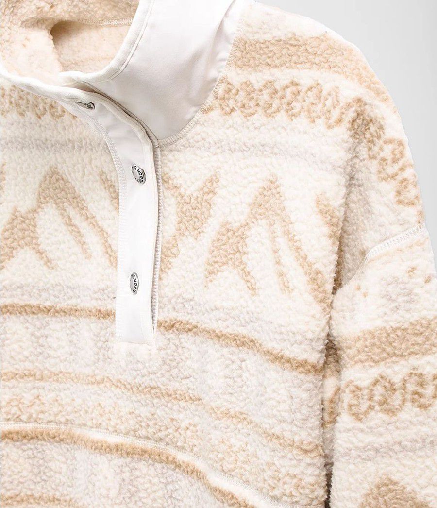 Dámské Softshellová Bunda The North Face Printed Cragmont Fleece ¼ Snap Béžový | XVFGYZS-98