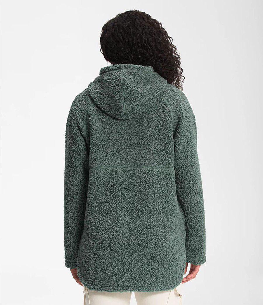 Dámské Softshellová Bunda The North Face Ridge Fleece Tunic Zelene | STODEJF-58