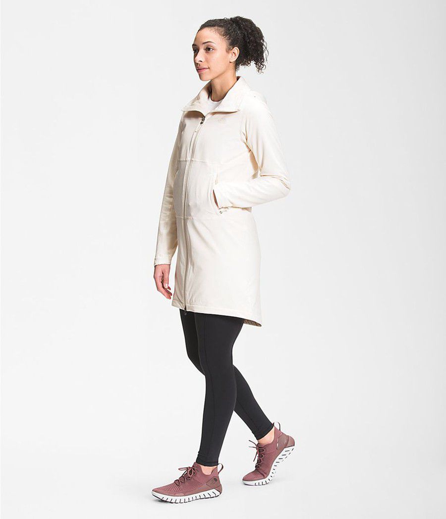 Dámské Softshellová Bunda The North Face Shelbe Raschel Parka Length With Hood Bílé | XUOHQET-16