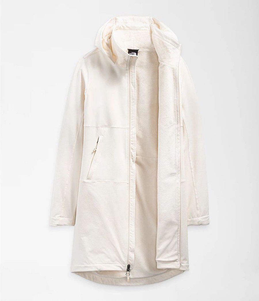 Dámské Softshellová Bunda The North Face Shelbe Raschel Parka Length With Hood Bílé | XUOHQET-16