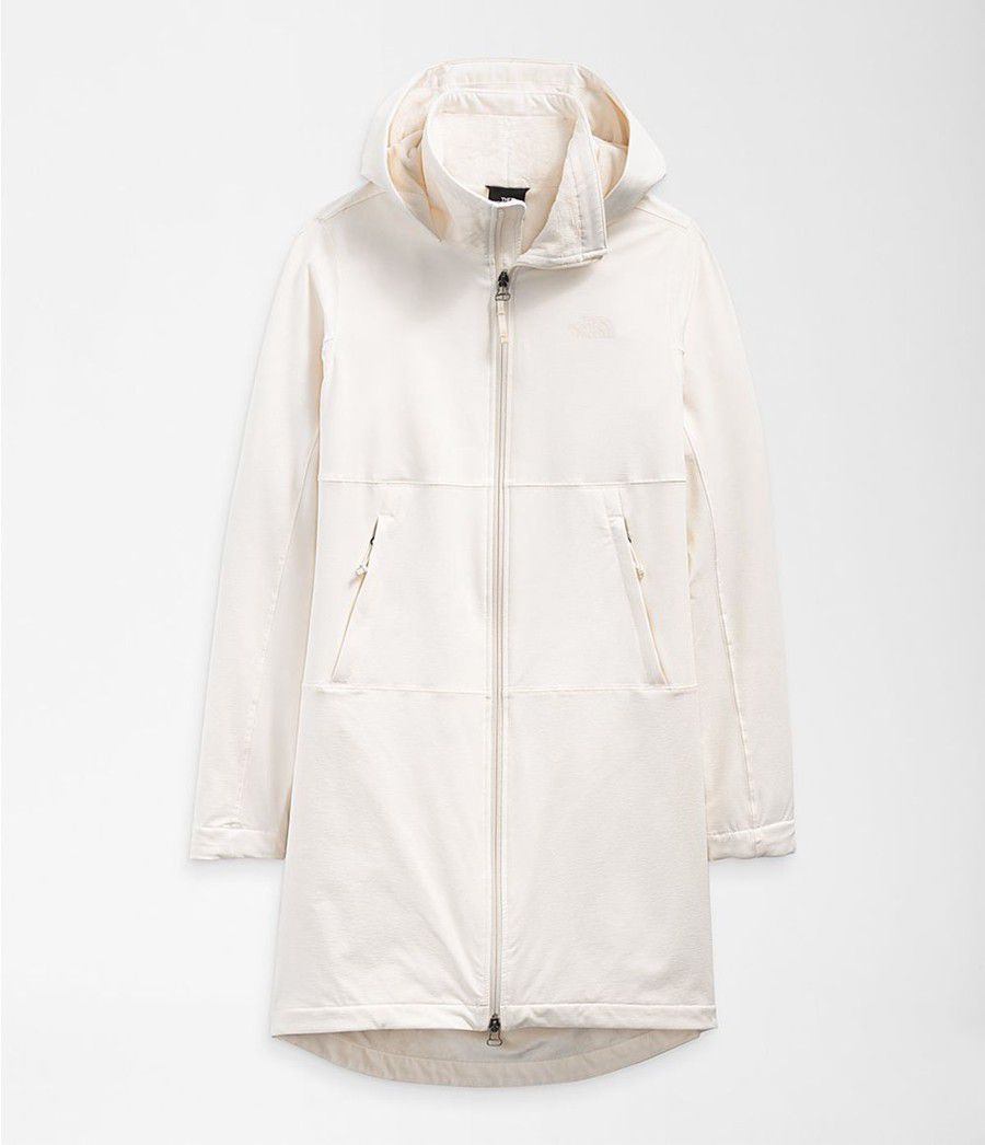 Dámské Softshellová Bunda The North Face Shelbe Raschel Parka Length With Hood Bílé | XUOHQET-16