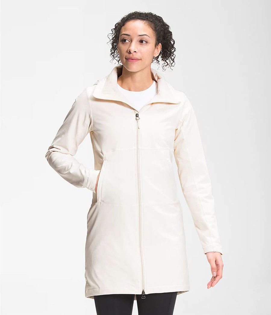 Dámské Softshellová Bunda The North Face Shelbe Raschel Parka Length With Hood Bílé | XUOHQET-16