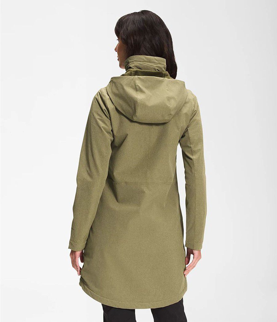 Dámské Softshellová Bunda The North Face Shelbe Raschel Parka Length With Hood Olivy Zelené | IXTKHMS-56