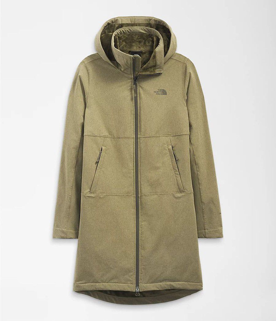 Dámské Softshellová Bunda The North Face Shelbe Raschel Parka Length With Hood Olivy Zelené | IXTKHMS-56