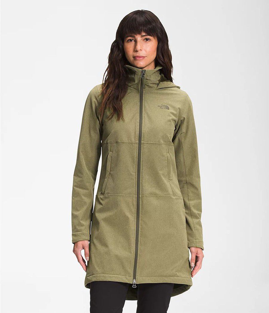 Dámské Softshellová Bunda The North Face Shelbe Raschel Parka Length With Hood Olivy Zelené | IXTKHMS-56