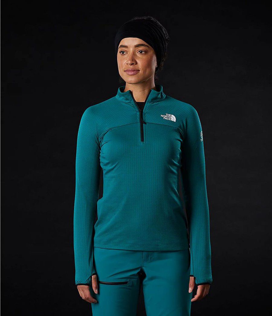Dámské Softshellová Bunda The North Face Summit Dot Fleece ½ Zip Blankyt | OYLIGBX-05