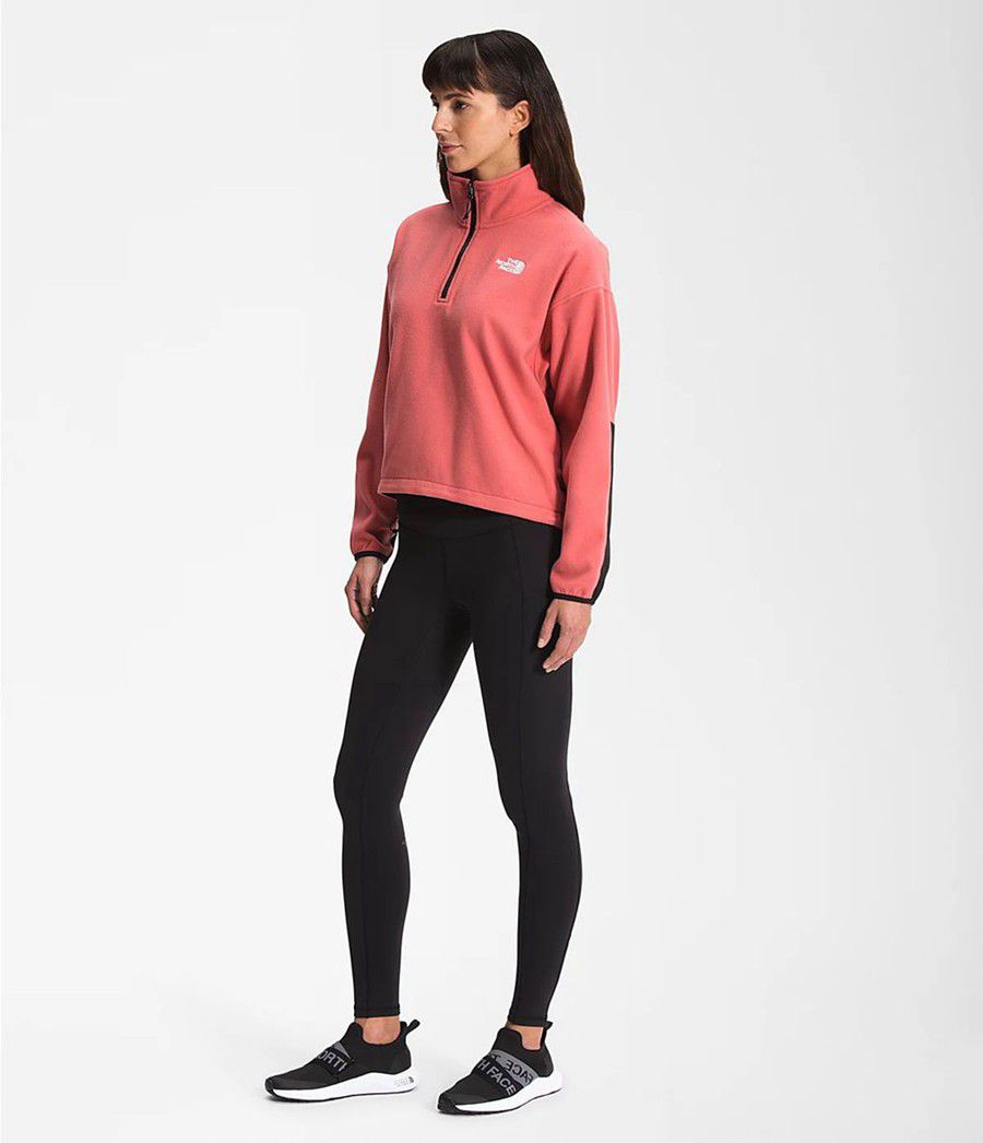 Dámské Softshellová Bunda The North Face Tka Kataka ¼ Zip Fleece Růžové | JGZURML-50