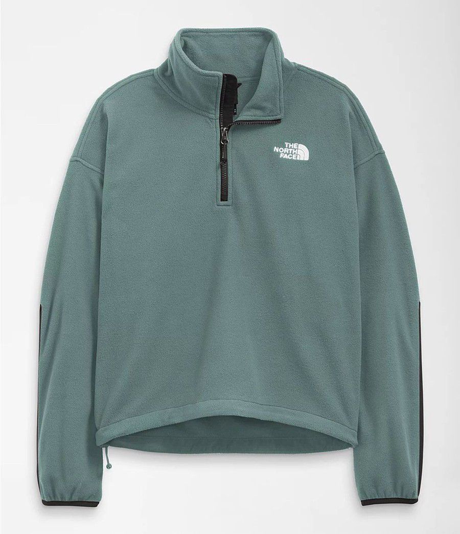 Dámské Softshellová Bunda The North Face Tka Kataka ¼ Zip Fleece Zelene | HOTYCUP-16