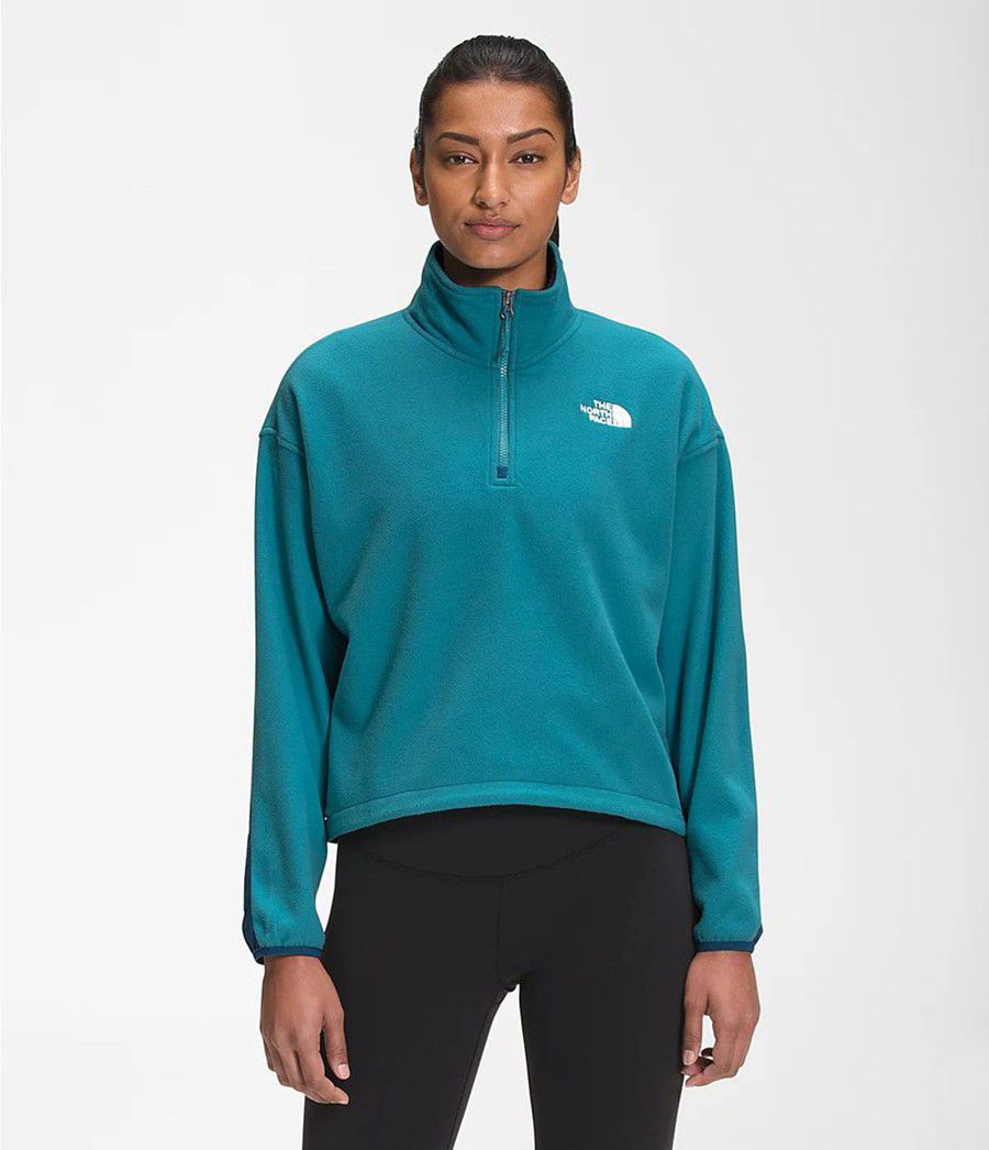 Dámské Softshellová Bunda The North Face Tka Kataka ¼ Zip Fleece Blankyt | XCUJPFN-97