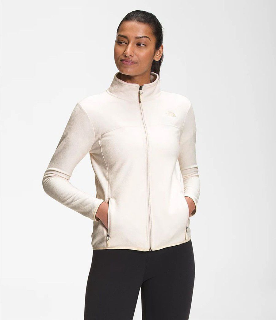 Dámské Softshellová Bunda The North Face Tka Glacier Full Zip Bílé | AGSOUNJ-37