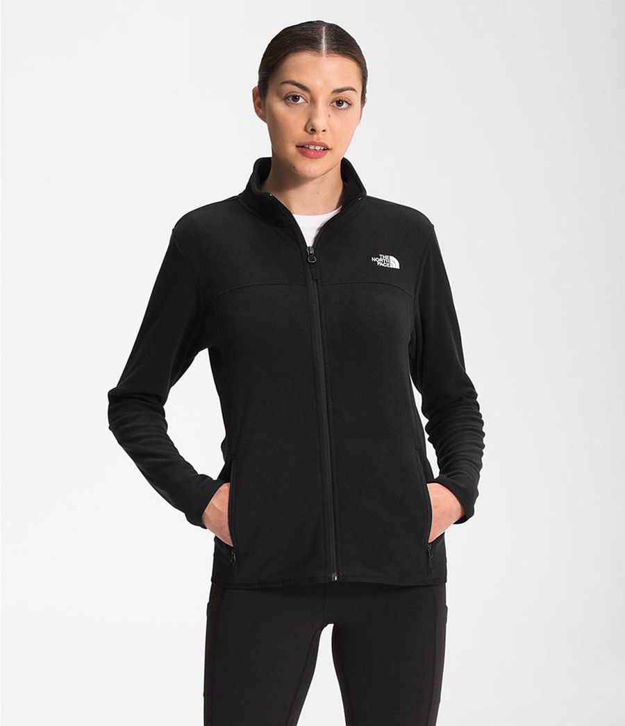 Dámské Softshellová Bunda The North Face Tka Glacier Full Zip Černé | NPSMZVD-86
