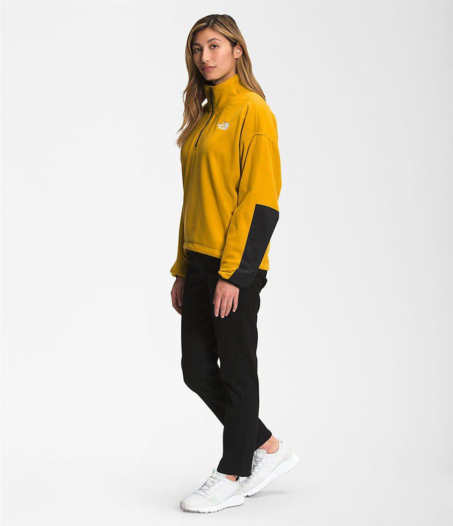 Dámské Softshellová Bunda The North Face Tka Kataka ¼ Zip Fleece Žluté | NYKEJVS-01