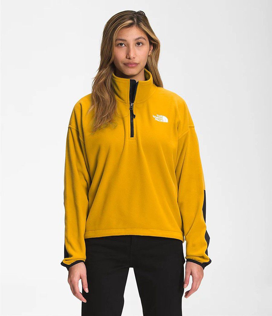 Dámské Softshellová Bunda The North Face Tka Kataka ¼ Zip Fleece Žluté | NYKEJVS-01