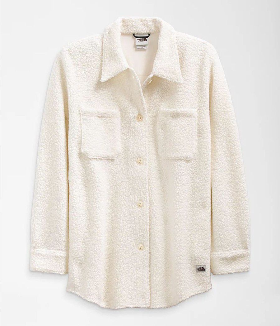 Dámské Softshellová Bunda The North Face Wool Harrison Shacket Bílé | MQGNHKB-20