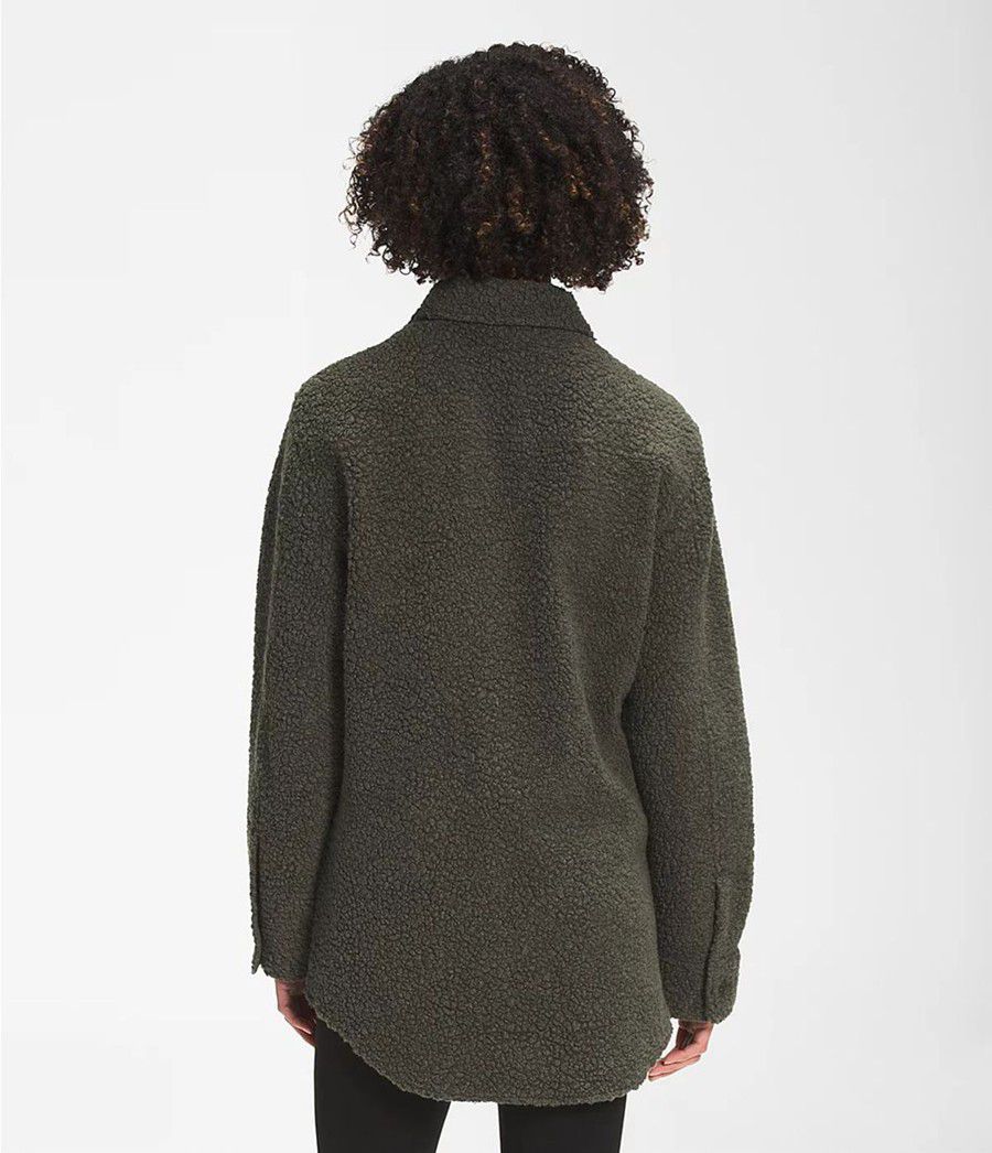 Dámské Softshellová Bunda The North Face Wool Harrison Shacket Taupe | DKLAJQR-47