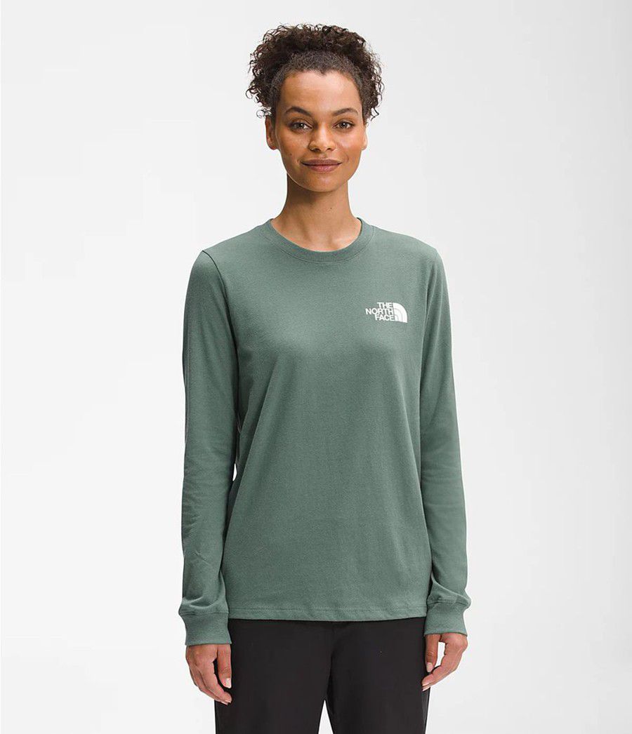 Dámské T-Shirts The North Face Long Sleeve Box Nse Zelene | KFMOYVS-46