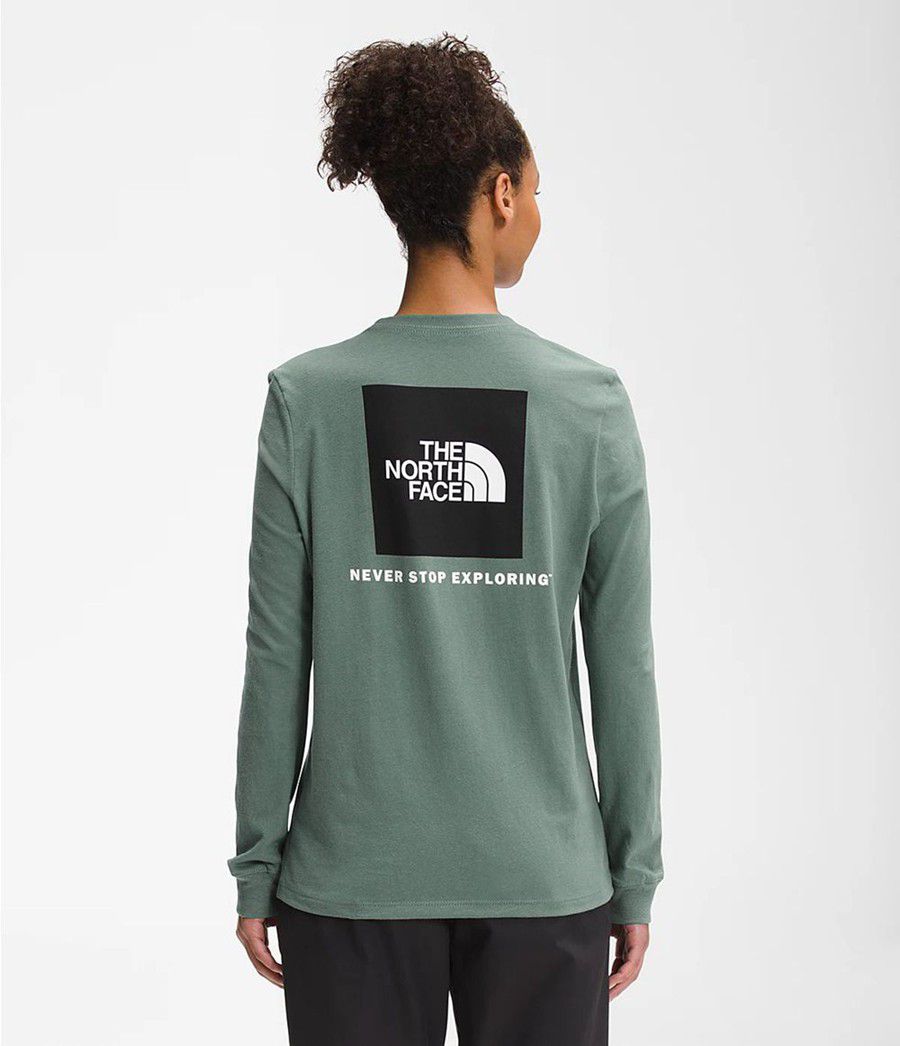 Dámské T-Shirts The North Face Long Sleeve Box Nse Zelene | KFMOYVS-46