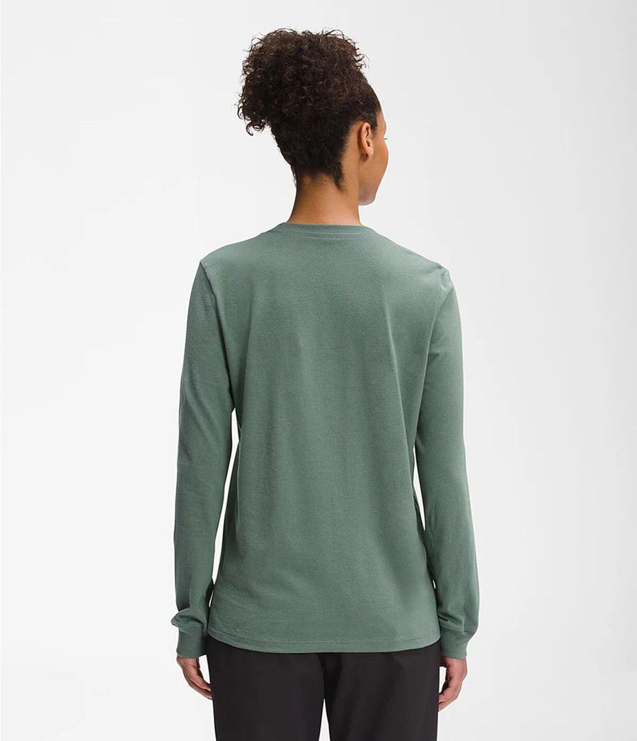 Dámské T-Shirts The North Face Long Sleeve Bearscape 2.0 Zelene | ZPTQYUC-08