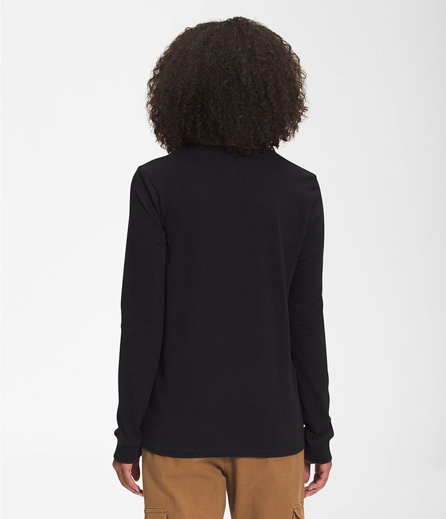 Dámské T-Shirts The North Face Long Sleeve Bearscape 2.0 Černé | XNRBEQM-50