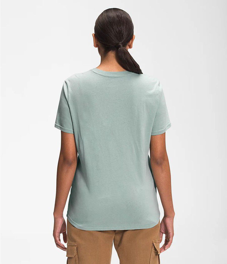 Dámské T-Shirts The North Face Short Sleeve Woodmont Pocket Zelene | TGQMADK-63
