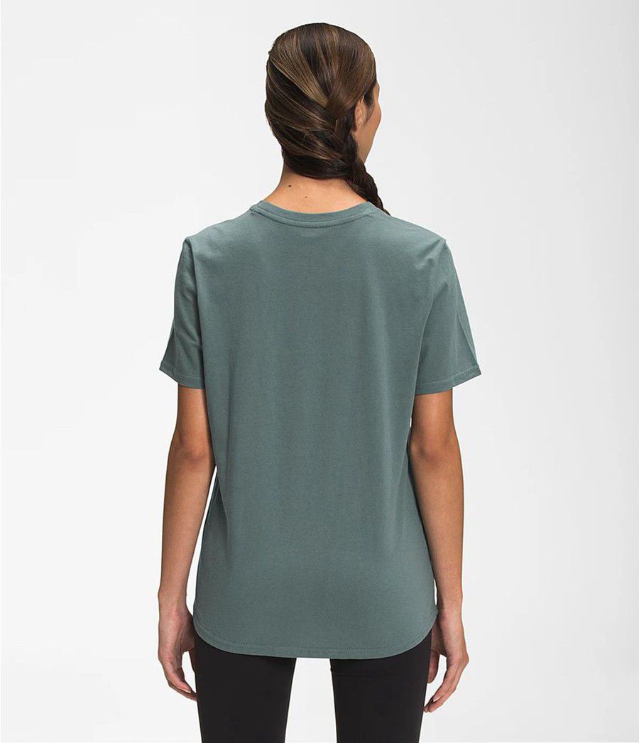Dámské T-Shirts The North Face Short Sleeve Woodmont Pocket Zelene | XLEGRWO-87