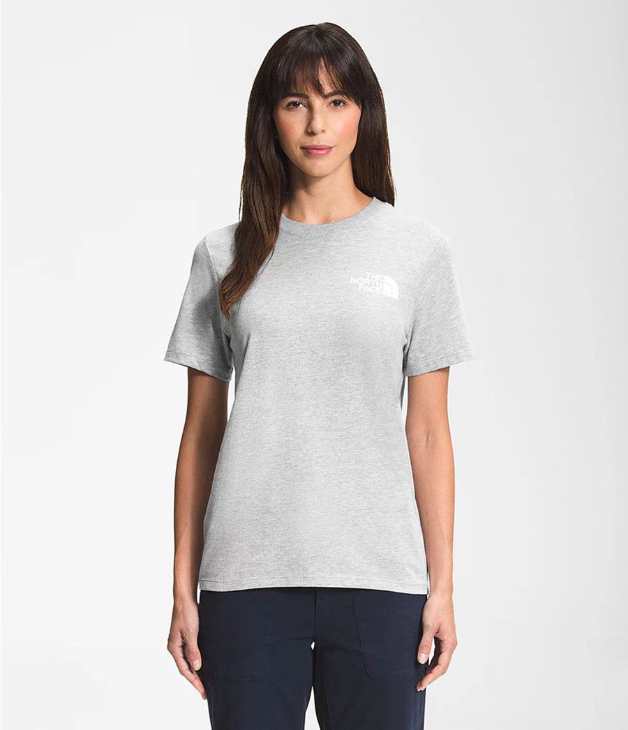 Dámské T-Shirts The North Face Short Sleeve Walls Světle Šedé | EIQUYTF-94