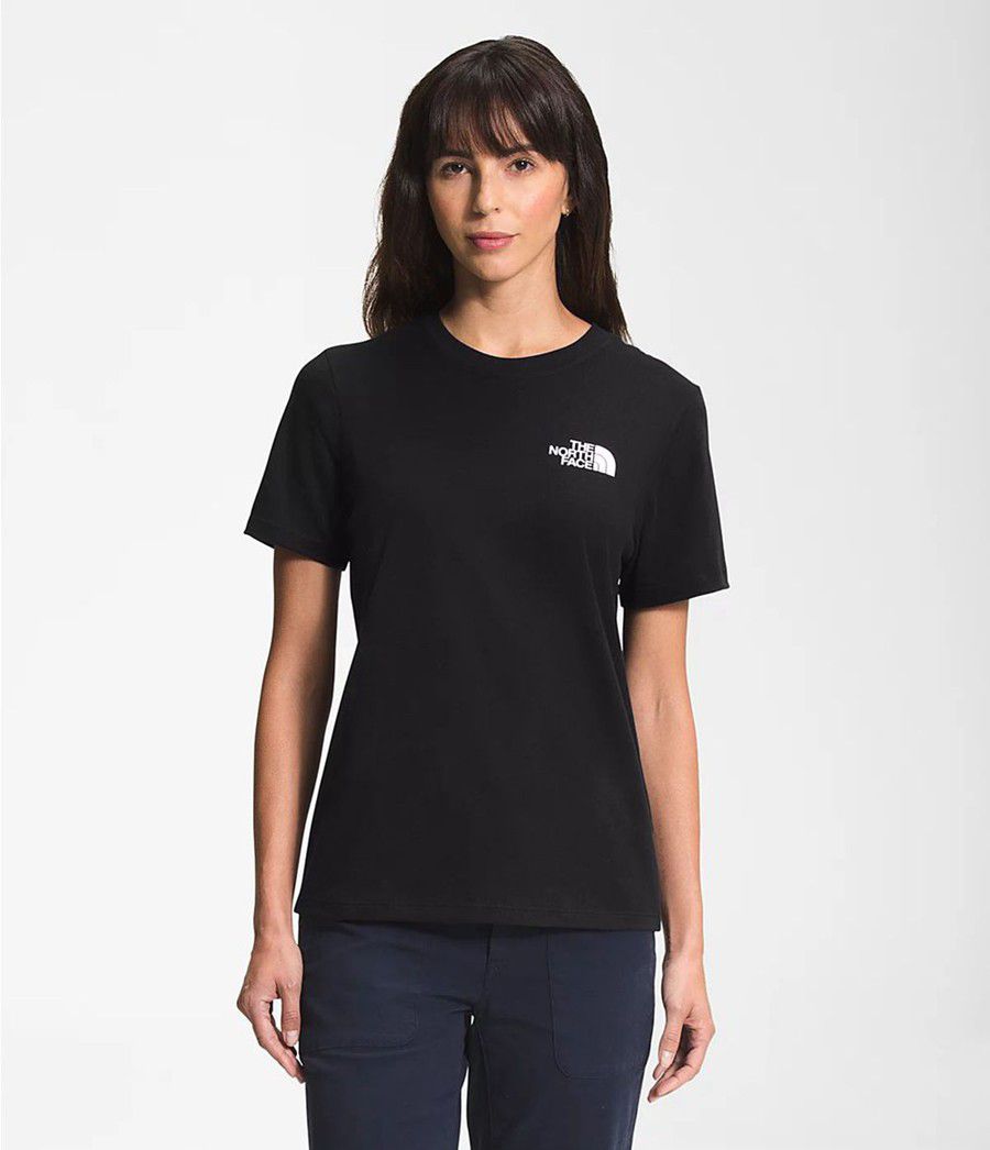 Dámské T-Shirts The North Face Short Sleeve Walls Černé | BZPHLQC-15