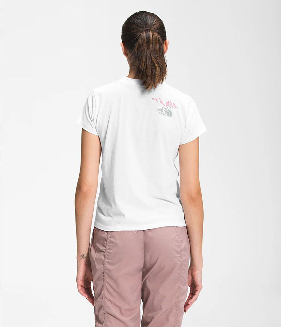 Dámské T-Shirts The North Face Short Sleeve Outdoors Together Bílé | LQJDWKB-12