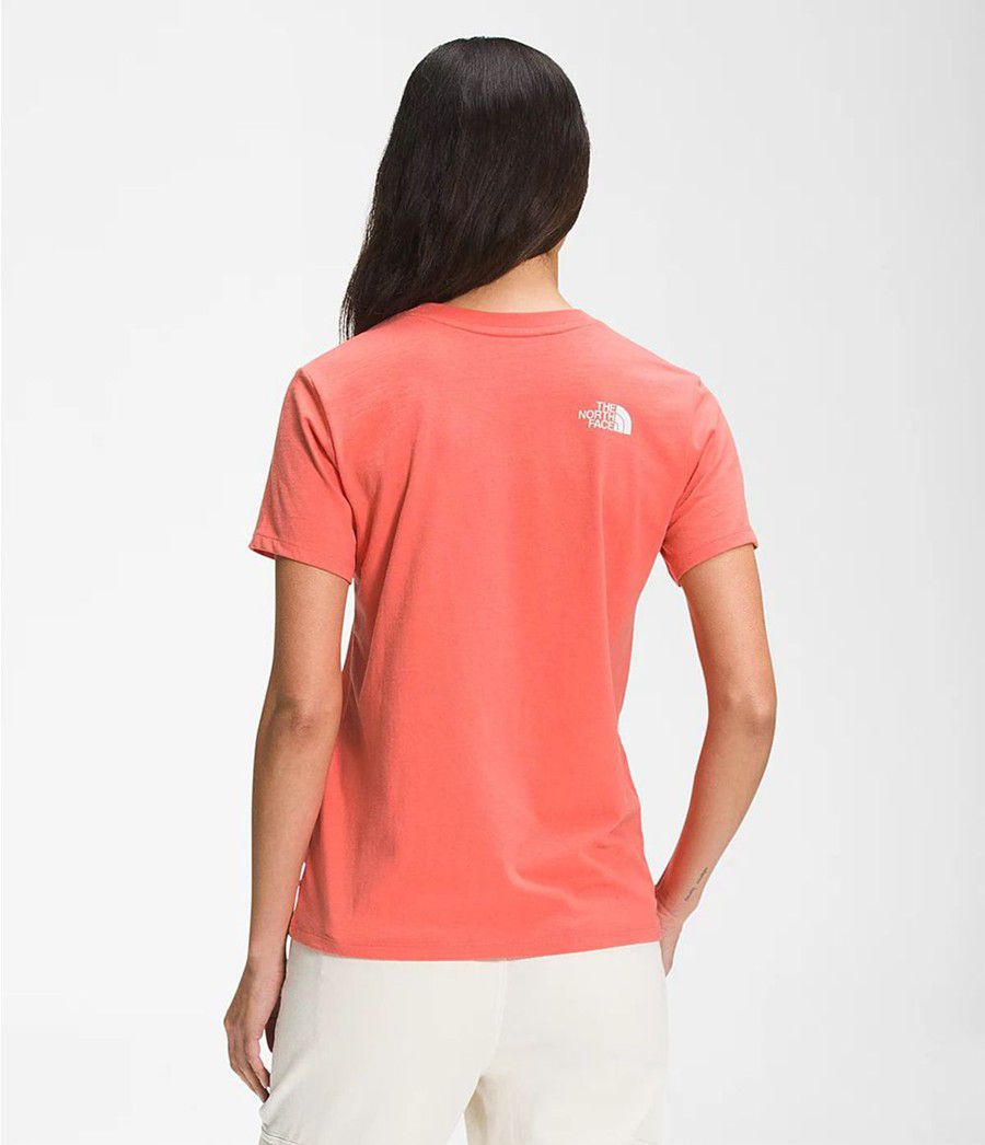 Dámské T-Shirts The North Face Short Sleeve Logo Play Oranžové | AJQPYMH-57