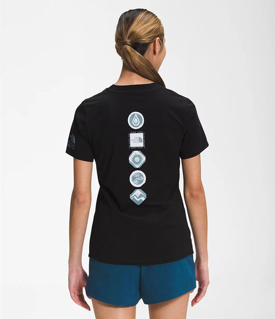 Dámské T-Shirts The North Face Short Sleeve Himalayan Bottle Source Černé | JQBDTWZ-48