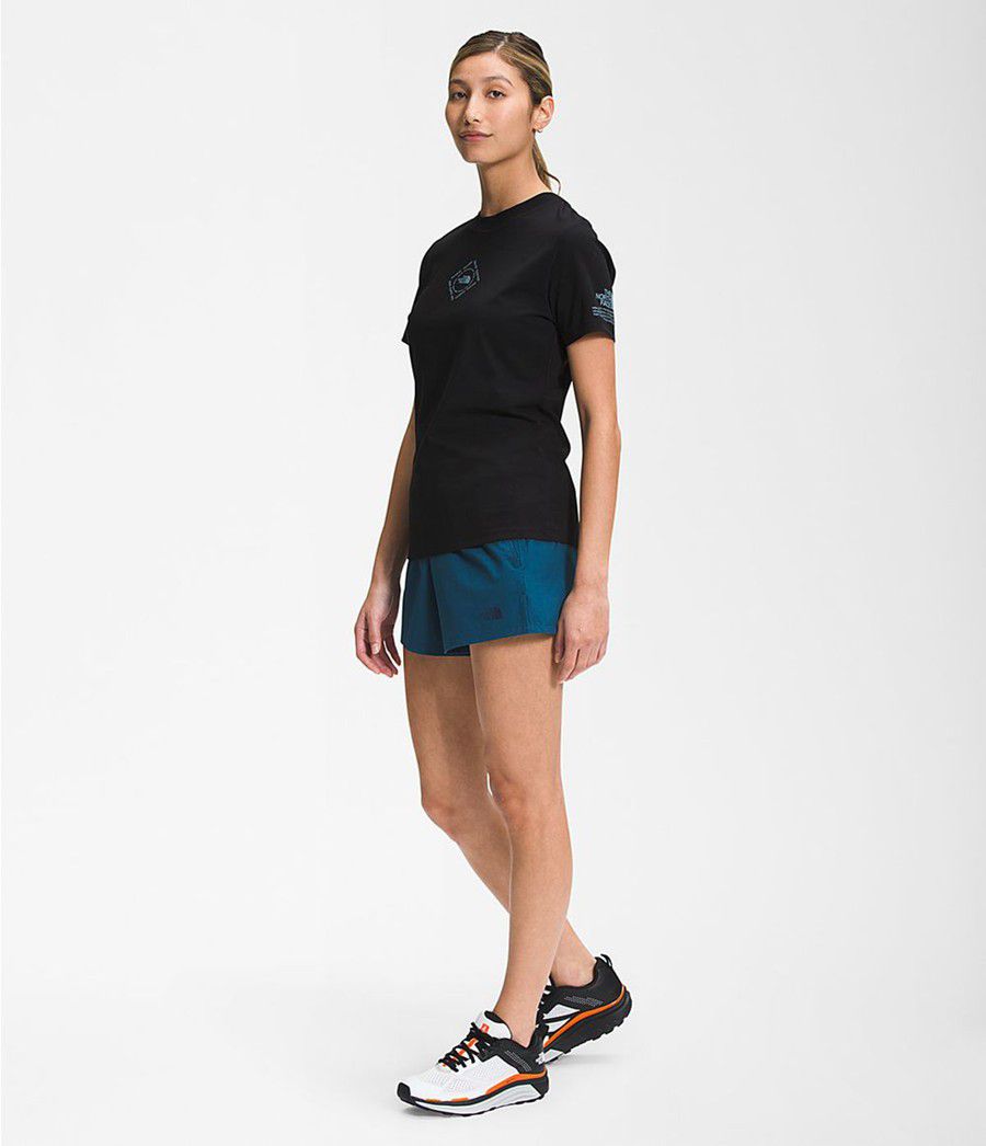 Dámské T-Shirts The North Face Short Sleeve Himalayan Bottle Source Černé | JQBDTWZ-48