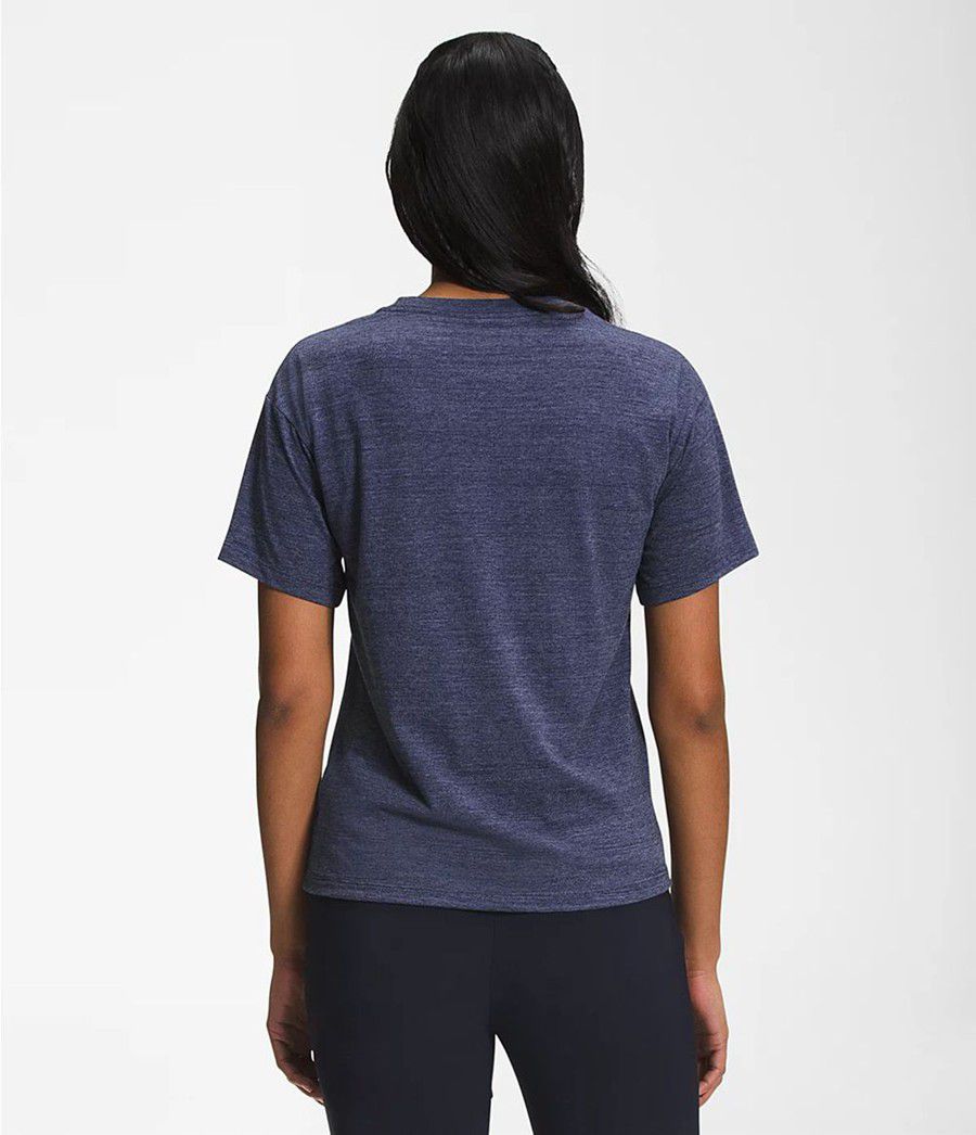 Dámské T-Shirts The North Face Short Sleeve Half Dome Tri-Blend Tmavě Blankyt | ZOTXHKG-47