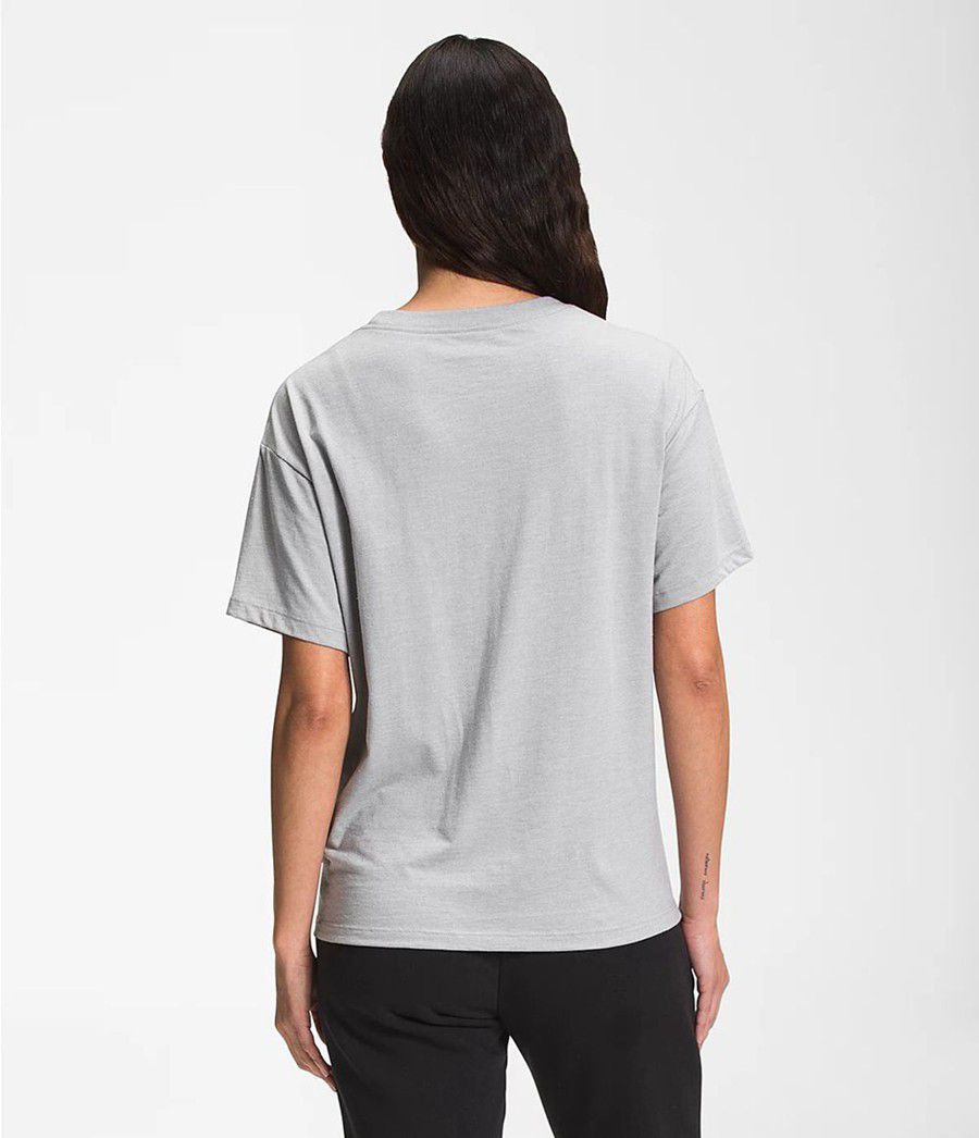 Dámské T-Shirts The North Face Short Sleeve Half Dome Tri-Blend Světle Šedé | KECTWIV-05