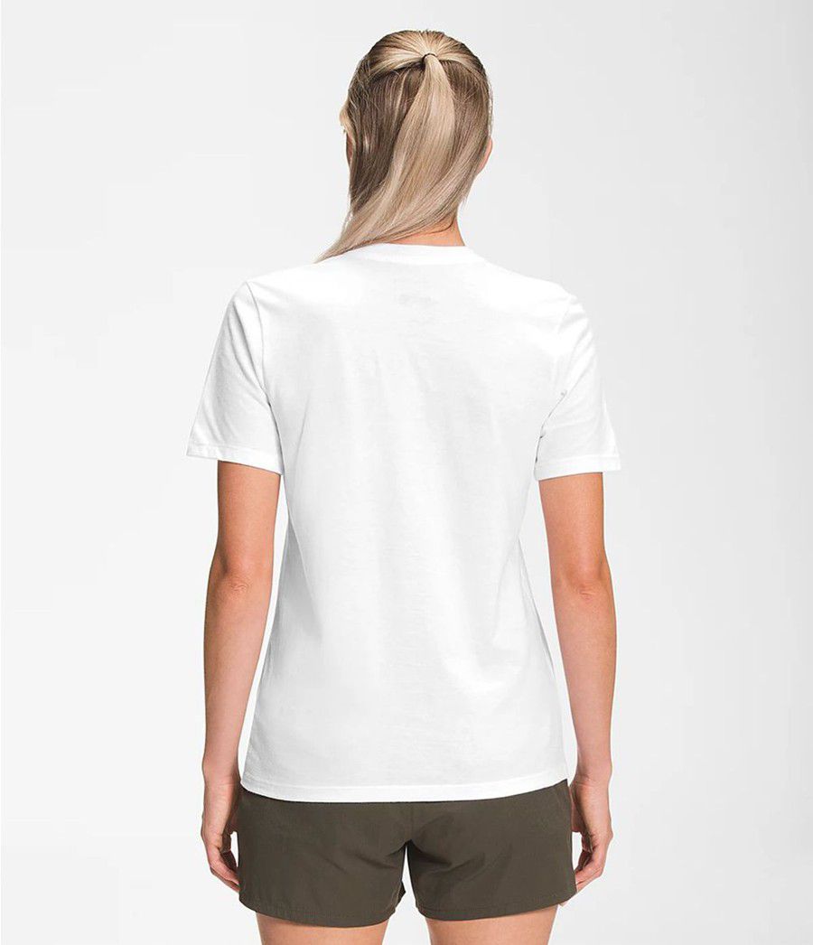 Dámské T-Shirts The North Face Short Sleeve Half Dome Cotton Bílé | TNKZAED-07